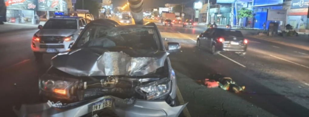 Accidente en Mariano Roque Alonso deja un peatón herido