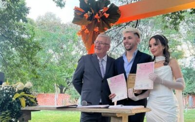 ¡Julio Enciso se casó con la colombiana Melissa Cardona!