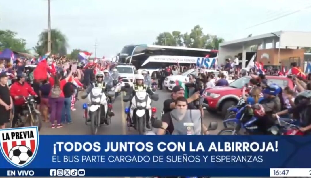 El bus que traslada la ilusión de todos los paraguayos ya partió al Defensores