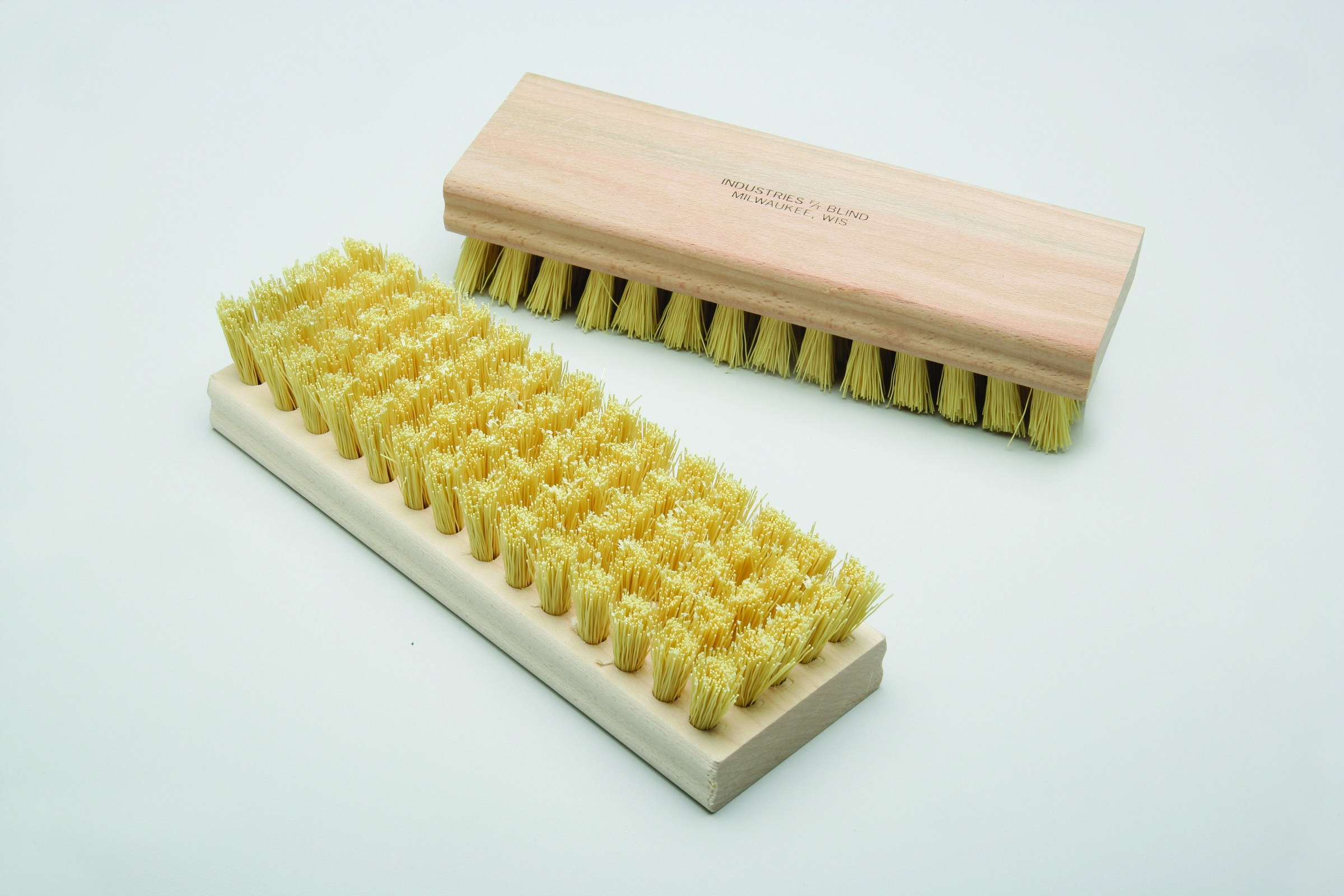 Hand Scrub Brush, White or Gold Bristles, 2-3/4 x 8 - Each view 2