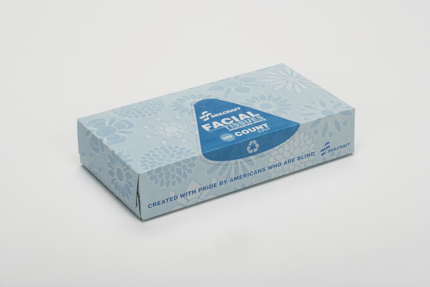 TISSUE, FACIAL, 2-PLY, WHITE, 100 sheets/BX view 2
