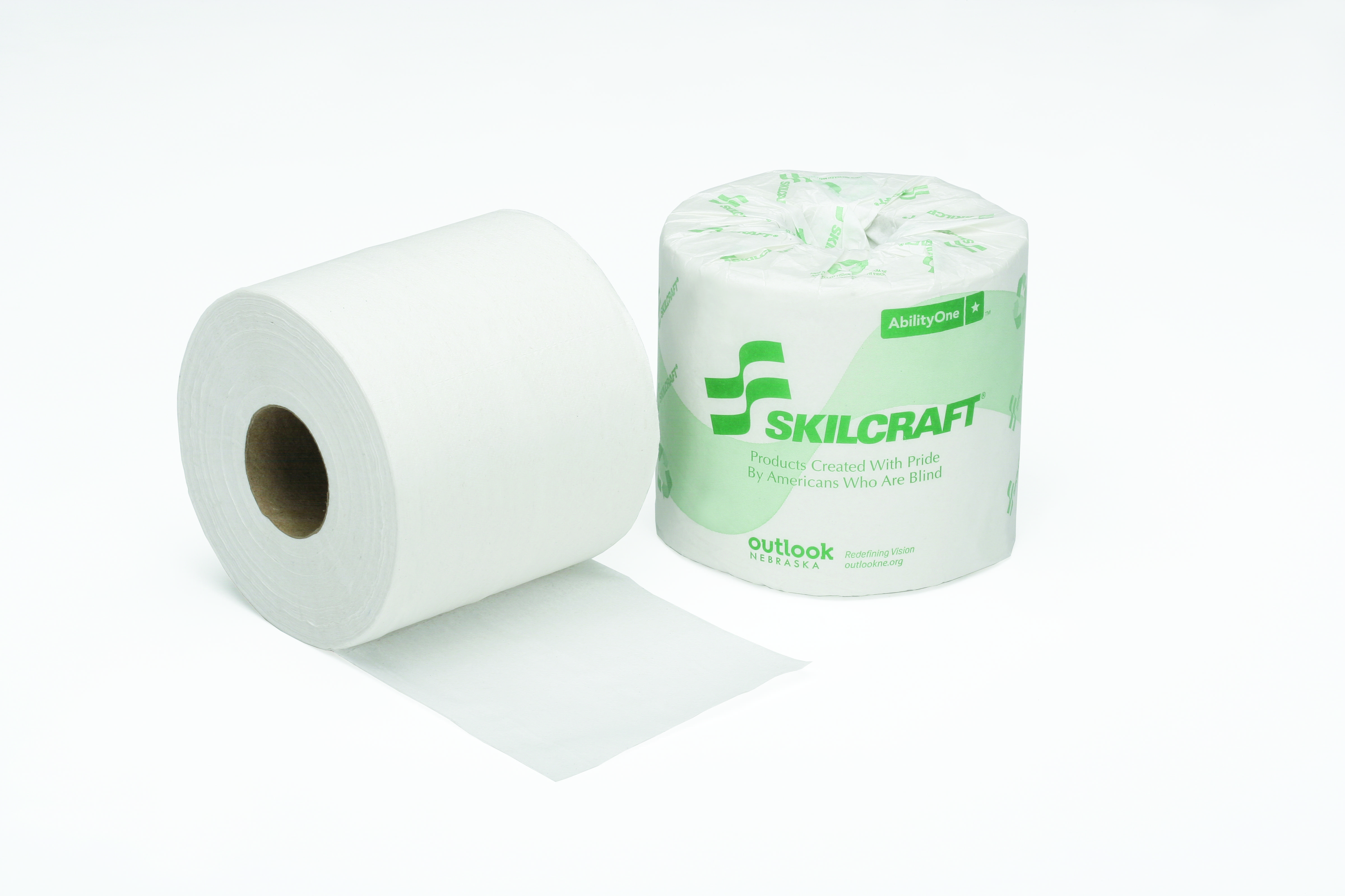 Ability One Toilet Tissue - 2-Ply - 4 x 4 - 550 sheets per Roll, 80 rolls/CS view 2