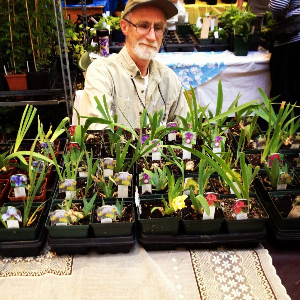 A wide variety of irises were for sale, though "sold out" signs quickly went up next to each iris's name. Also available was a large selection of clematis, alpine plants, succulents, hardy orchids, trees and peonies, including peony tenuifolia, which has fern-like foliage...and that's just to name a few.