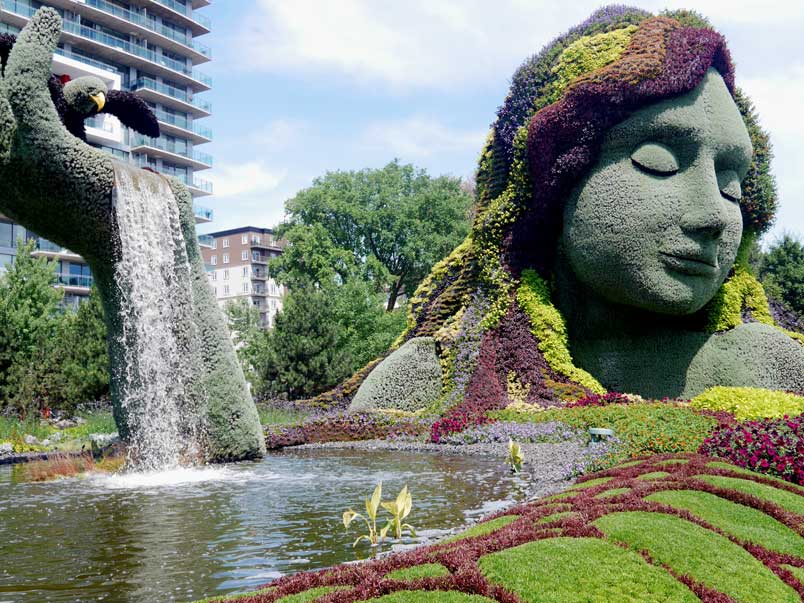 Mosaiculture Mother Nature at MosaïCulture Gatineau in Jacques Cartier Park in Gtineau, Quebec.