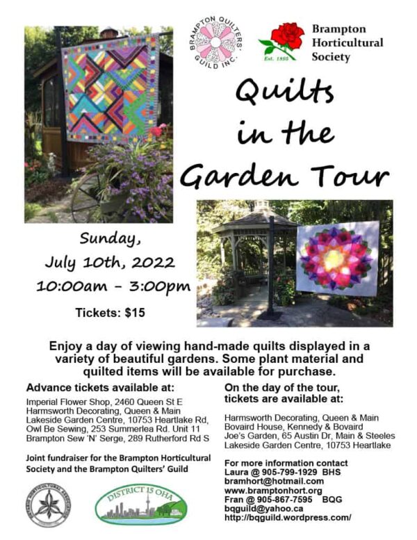 Brampton Garden Tour 2022 quilts