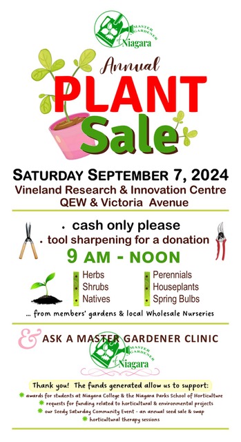 Niagara MG plant sale 2024