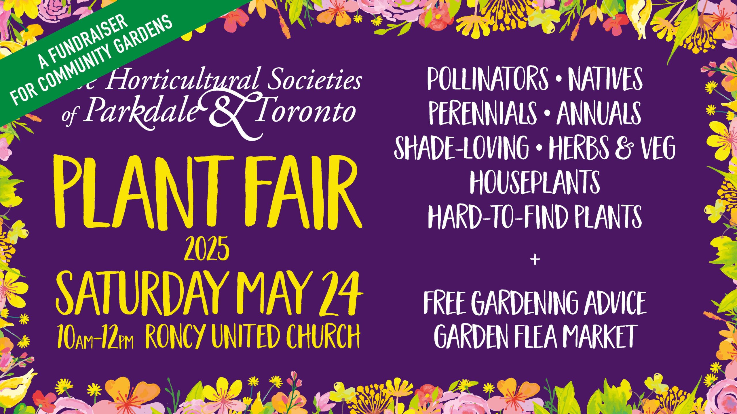 Plant Fair 2025: Parkdale & Toronto Horticultural Society