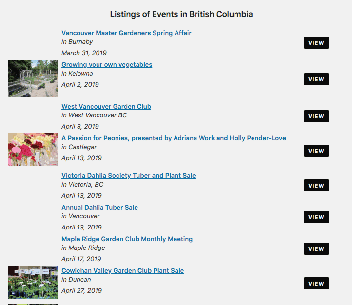 Almost 600 events listed so far in 2019