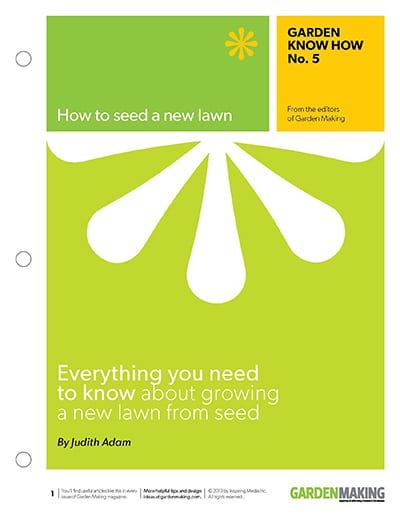 How to seed a new lawn