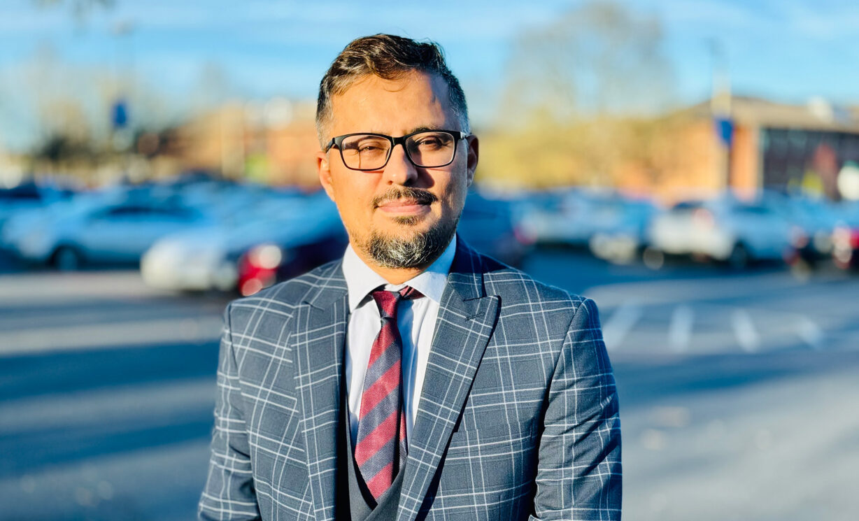 A man in a three-piece suit