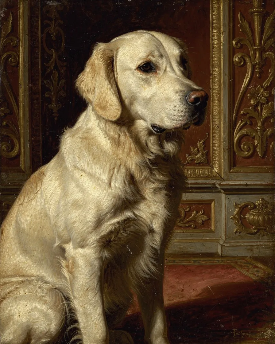 Portrait of Brady the English retriever