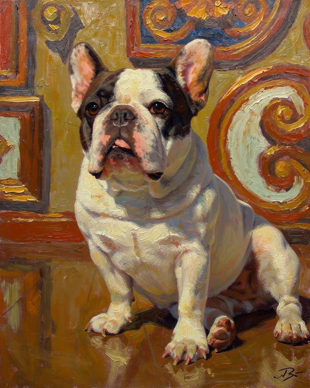 Portrait of a French bulldog