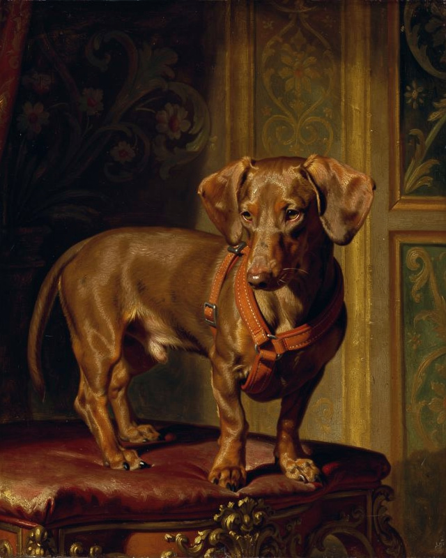 Portrait of a dachshund