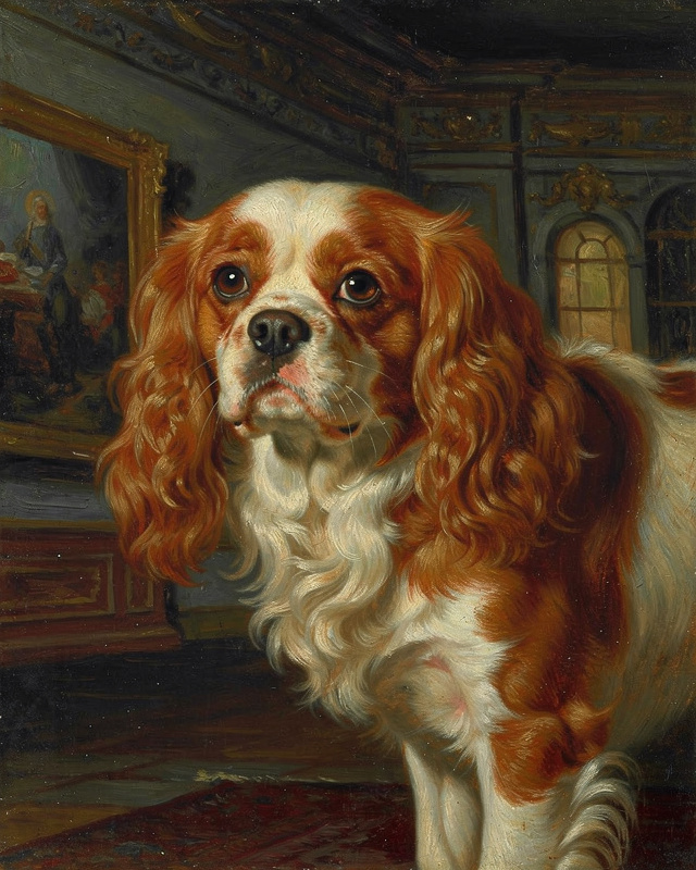 Portrait of a Cavalier King Charles Spaniel