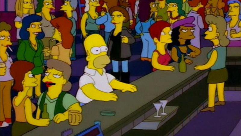 Homer Simpson In A Lesbian Bar - Meme Template and Creator