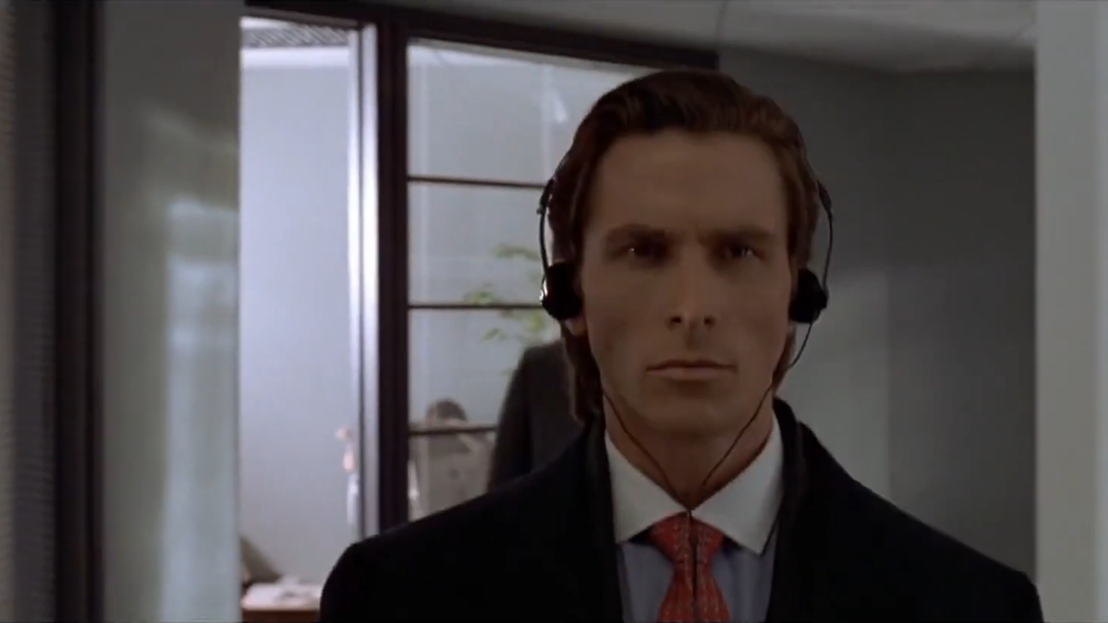 Patrick Bateman Stare Meme Template