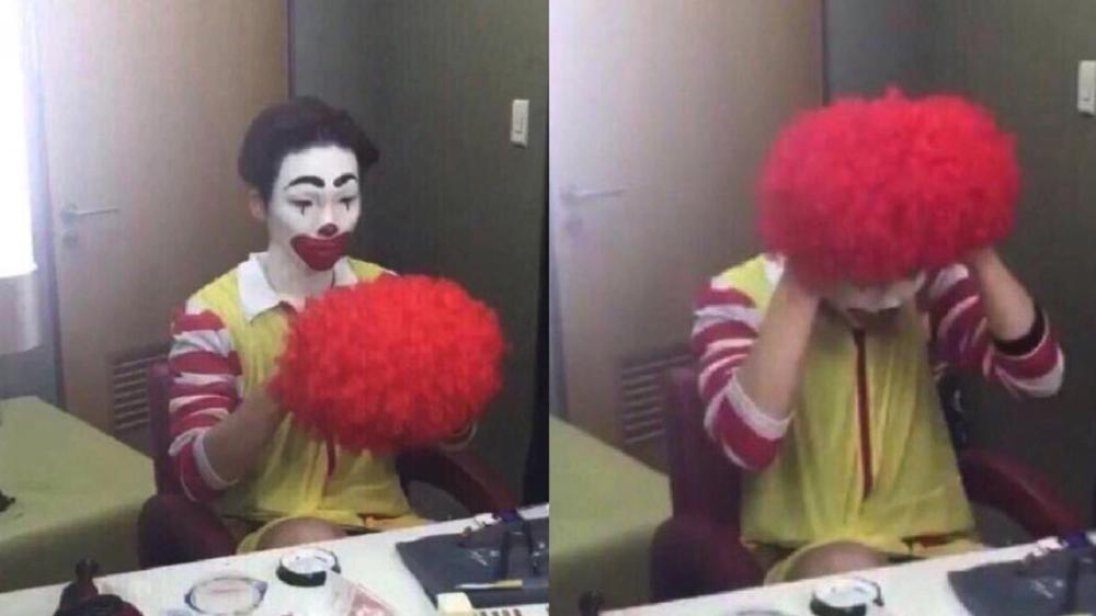Clown Putting On Wig / Key the Clown Meme Template and Creator