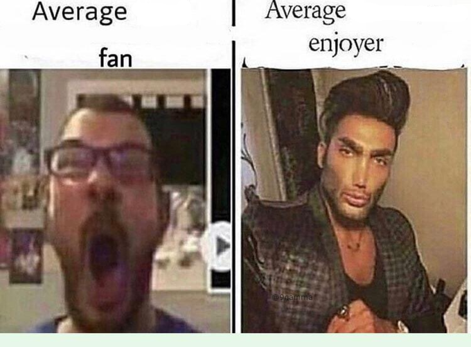 average-fan-vs-average-enjoyer-meme-template-and-creator