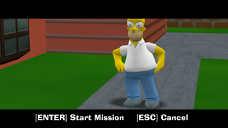 Homer standing in front of The Simpson's house.