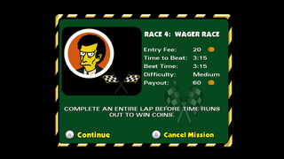 Image showing the button icons on the Wager Race briefing screen.
