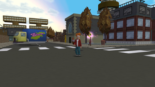 Fry standing in the New New York City streets.