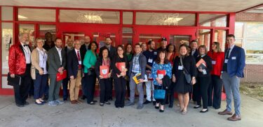 State board members tour Waggener High School in Louisville, Kentucky, as part of a preconference session on school leadership and high school transformation.