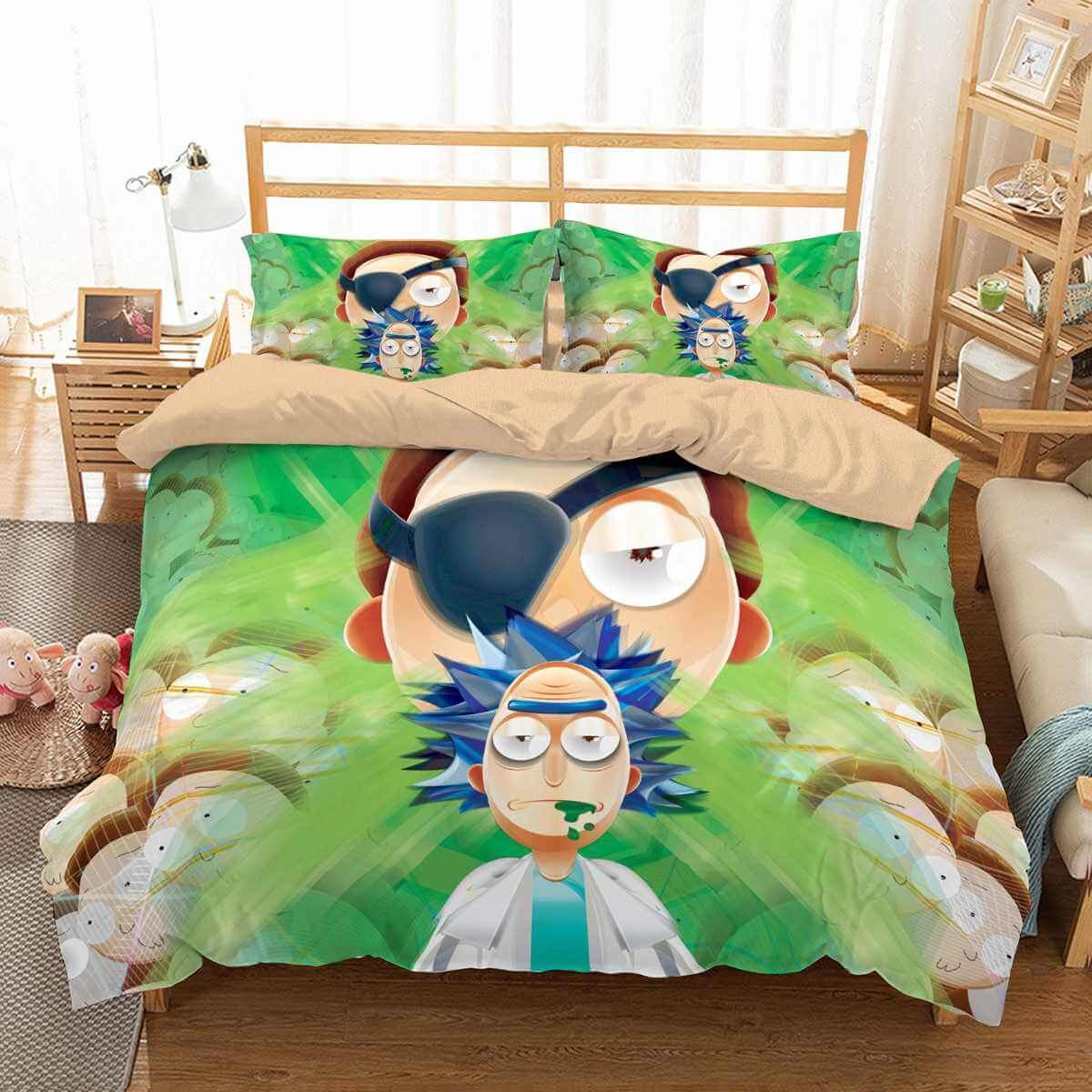 3d customize rick and morty customized duvet cover bedding set 1682876765859