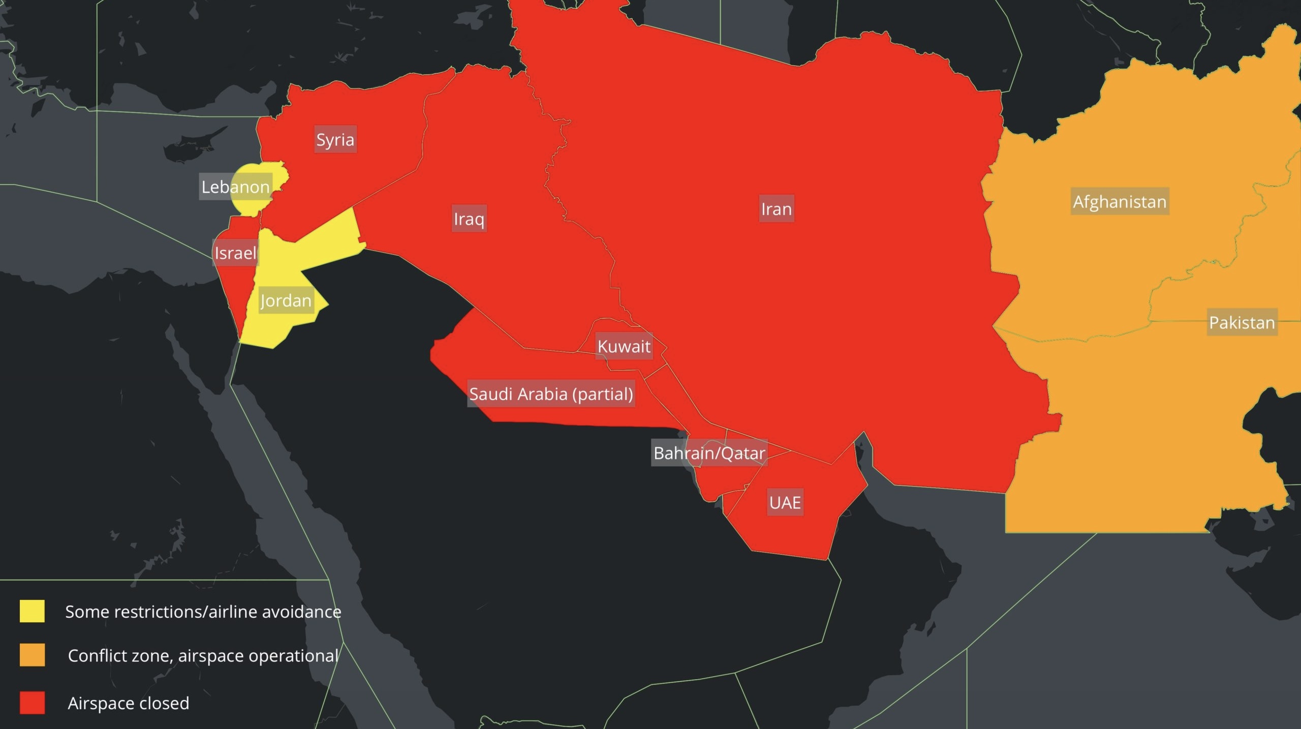 OPSGROUP Warns Operators to Maintain Heightened Vigilance Across Middle East Airspace