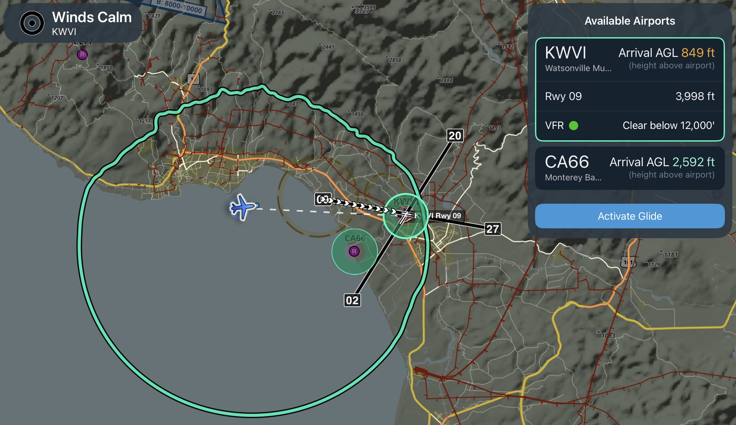 ForeFlight Emergency Glide Mode Enhances Pilot Decision-Making During Engine Failures