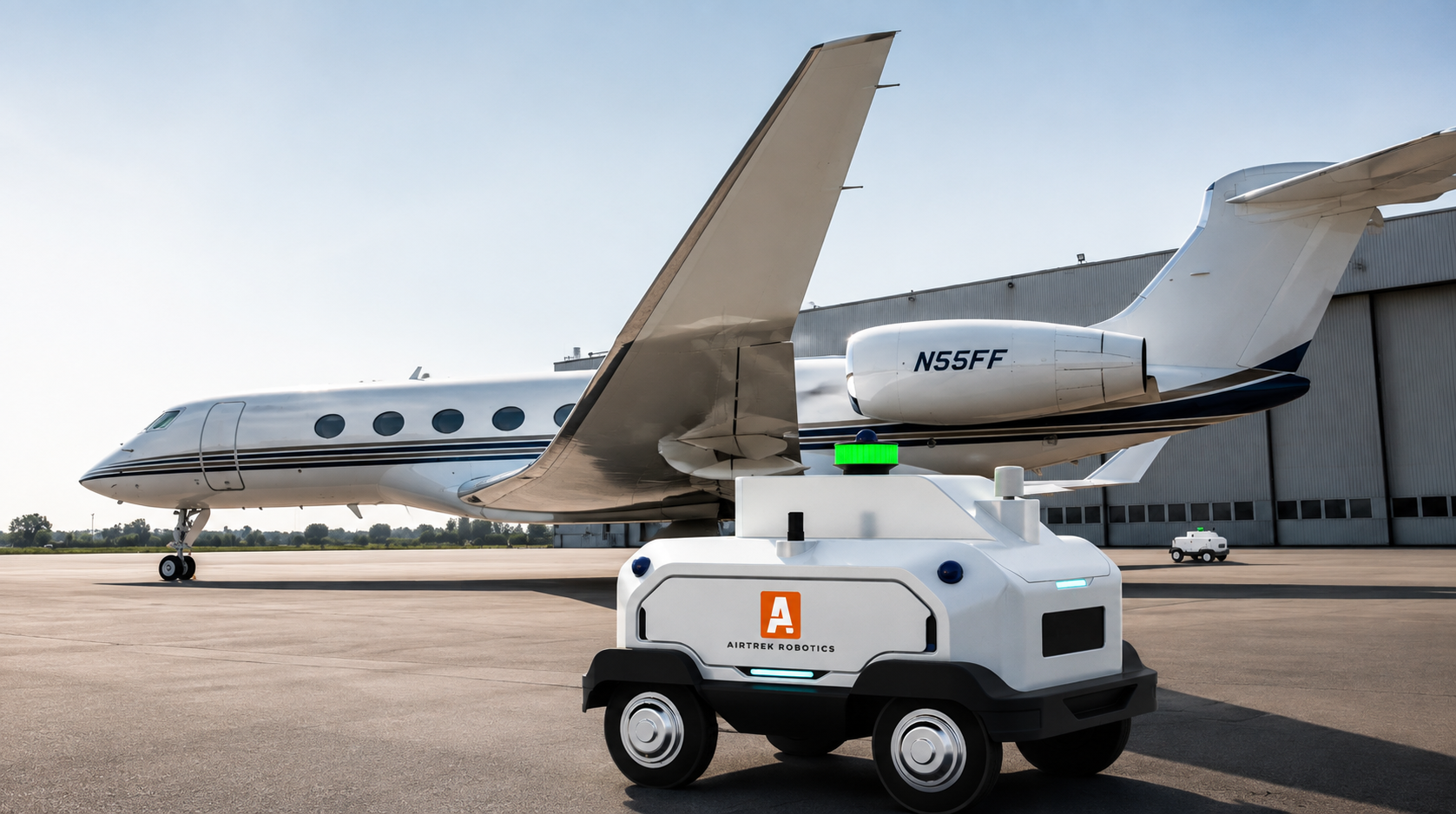 Pentastar Aviation Deploys Autonomous Wingwalking Robots for Business Jet Ground Handling