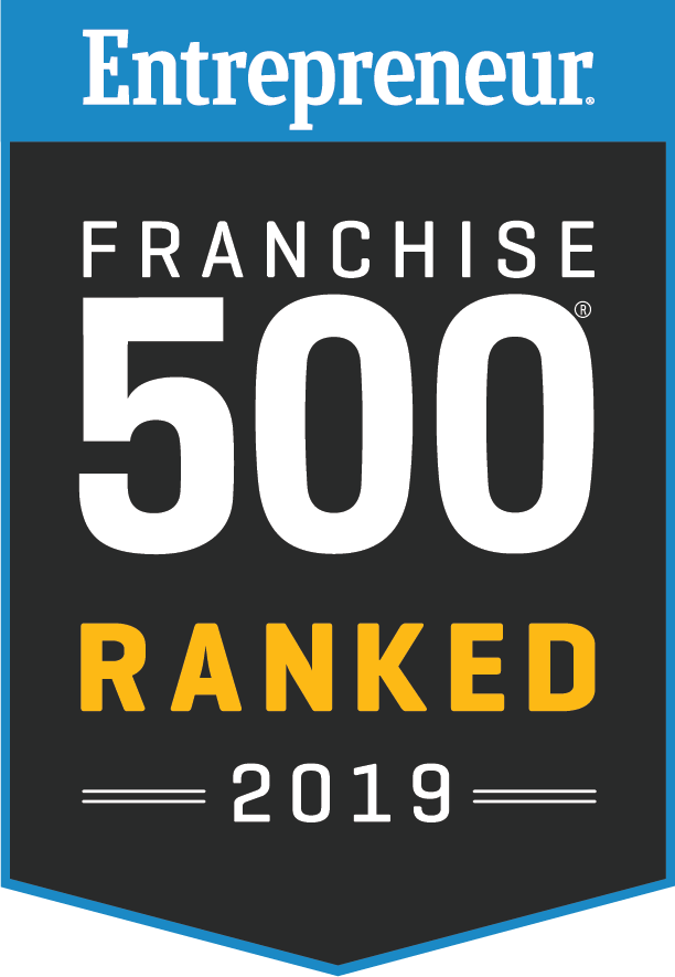 Entrepreneur Franchise 500 ranked 2019 badge