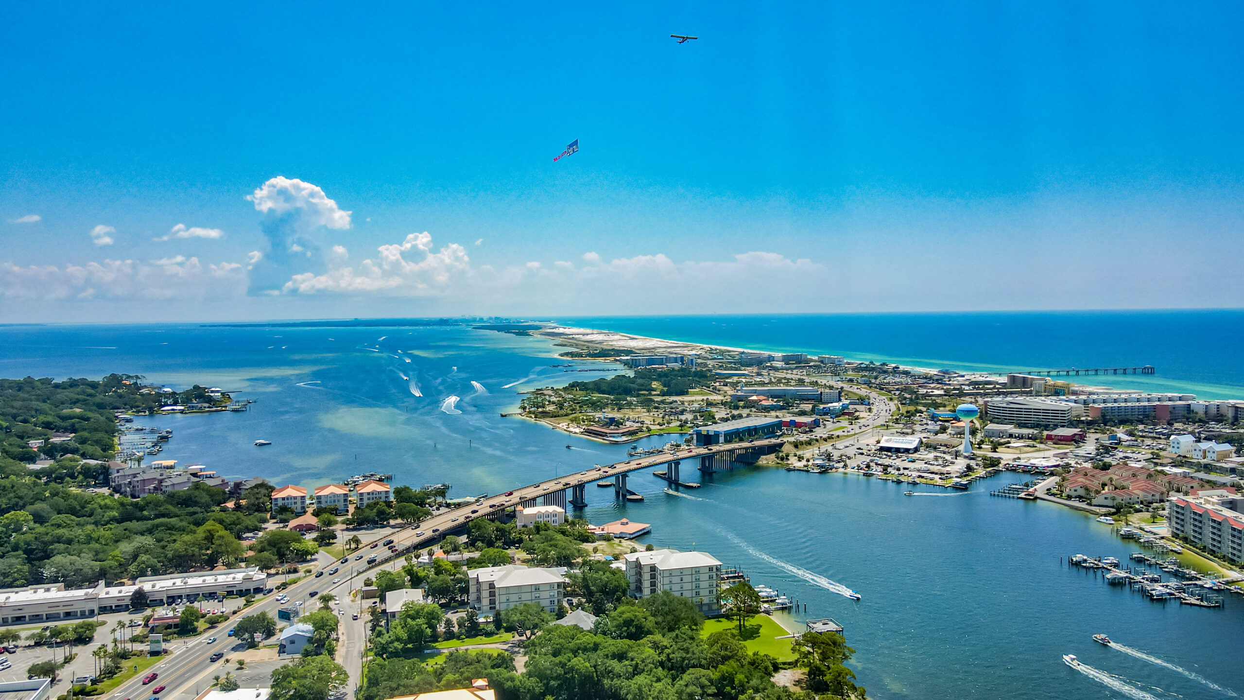 Drone photo of Fort Walton Beach, FL.