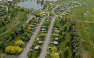 Aerial view of Sauder Village Campground, Archbold, Ohio