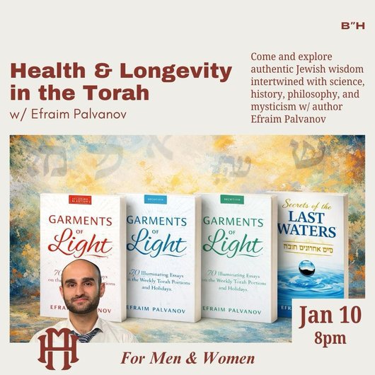 Health & Longevity in the Torah w/ Author Efraim Palvanov