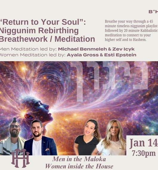 “Return to Your Soul”: Niggunim Rebirthing Breathwork / Meditation
