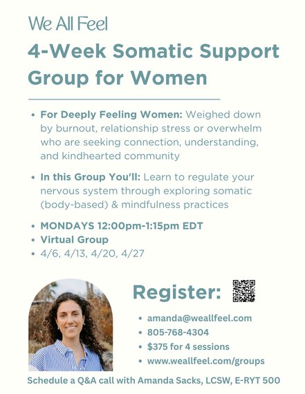 Somatic Support Group for Women (Virtual)