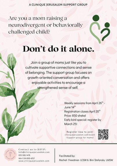Support group for moms of neurodivergent/ behaviorally challenged children