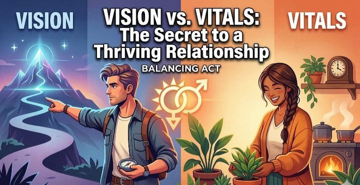 Vision vs Vitals -- The Secret to a Thriving Balanced Relationship by Eli Deutsch, Relationship Expert