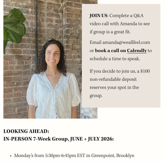 Brooklyn: Somatic Support Group for Women
