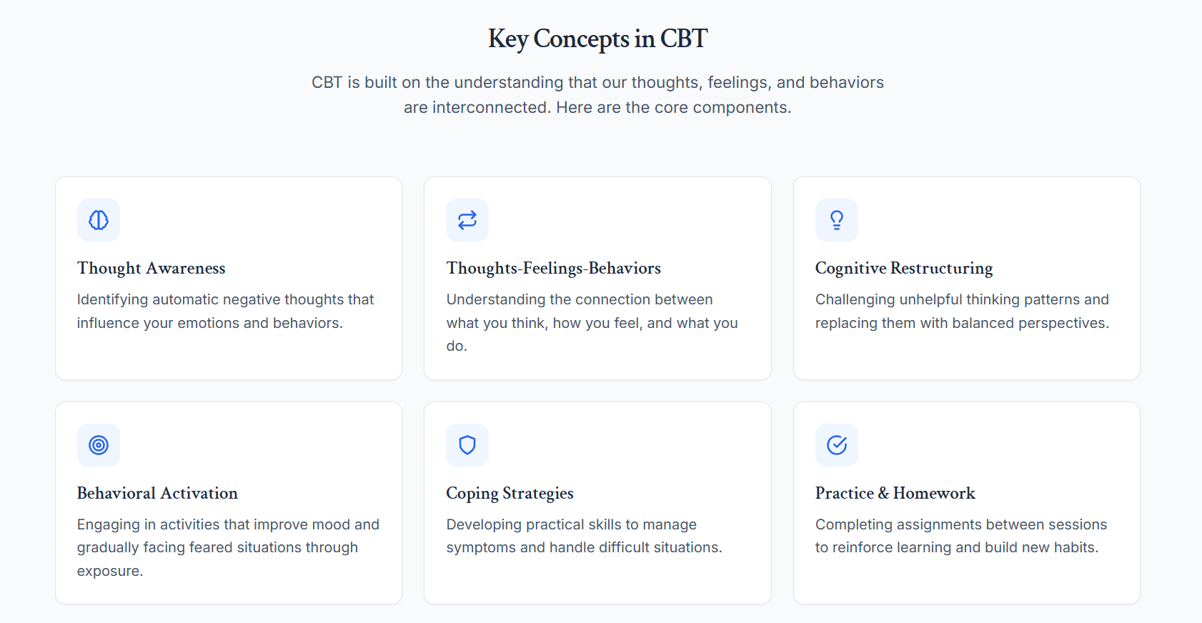 Key Concepts in CBT by YD Goldstein, PhD, Licensed Clinical Psychologist