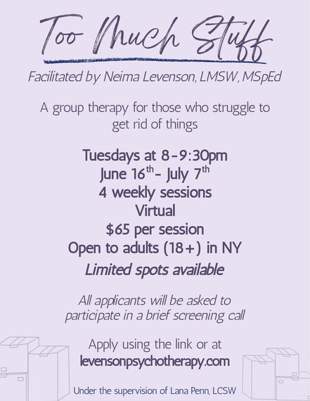 Too Much Stuff- group therapy