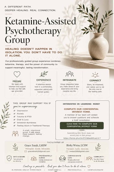 Ketamine Assisted Psychotherapy Group