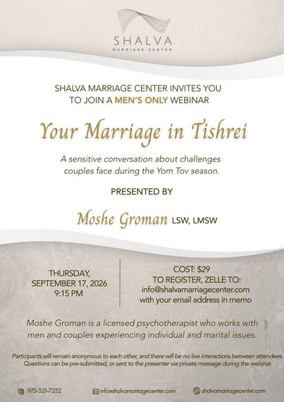 Your Marriage in Tishrei