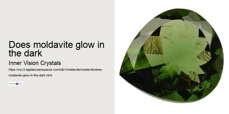 does moldavite glow in the dark