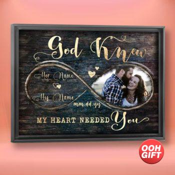 Personalized Wedding Gift For Couple, Anniversary Photo Wall Art, Wedding Anniversary Gifts for Wife Husband, Gifts for Boyfriend Girlfriend 11x14 inches