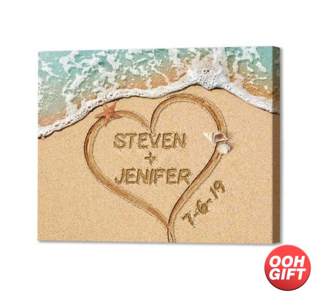 Couple Names Written in Sand Valentine Gifts For Husband image 1