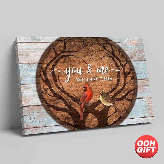 You And Me We Got This Canvas Couple Cardinal Canvas image 1