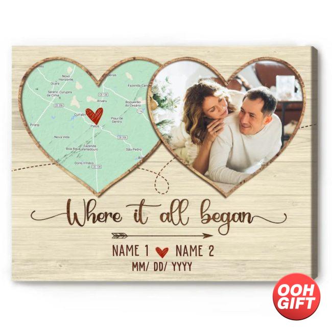 Personalized Engagement Gifts for Couple Where It All Began Yellow
