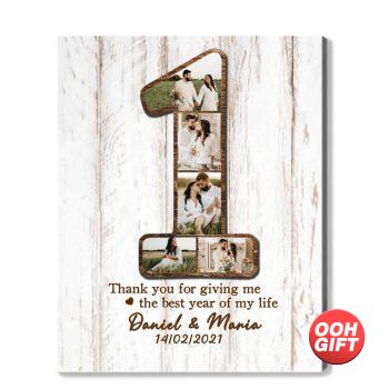 Personalize 1 Year Anniversary Gift for Her First Wedding image 1