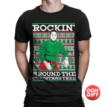 Rockin Around The Xmas Tree Merry Christmas The Rock Johnson Black